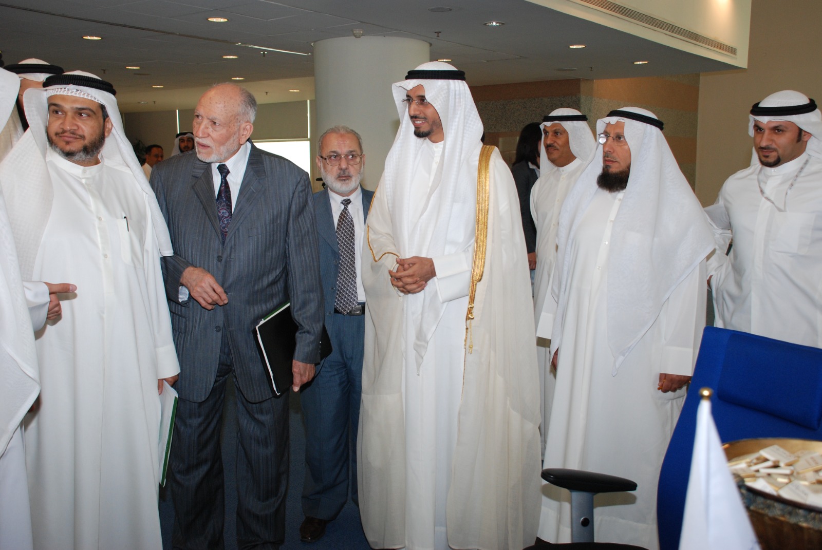 caregiver talking with staff